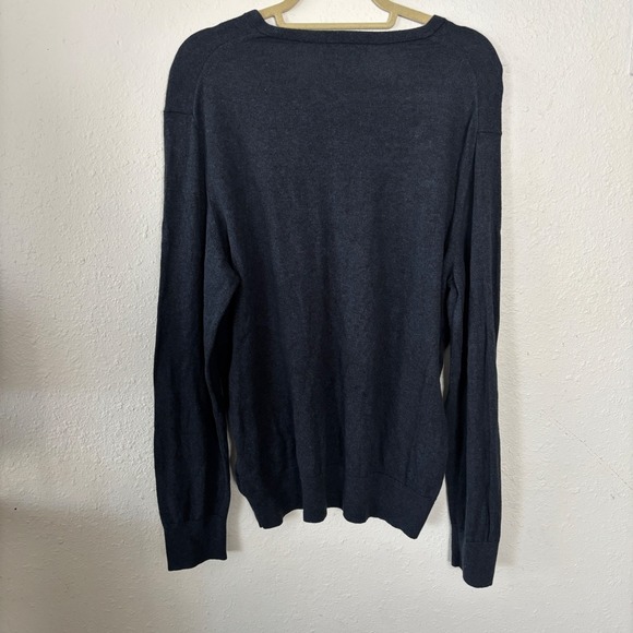 Banana Republic Mens Luxury Blend V Neck Sweater XL Silk Cotton Cashmere - Picture 2 of 6